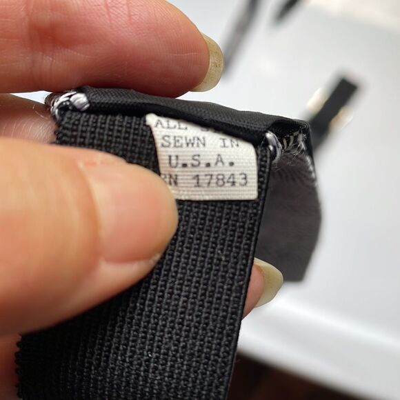 Vintage silk psychedelic black & white bow tie & cummerbund set - Picture 7 of 7